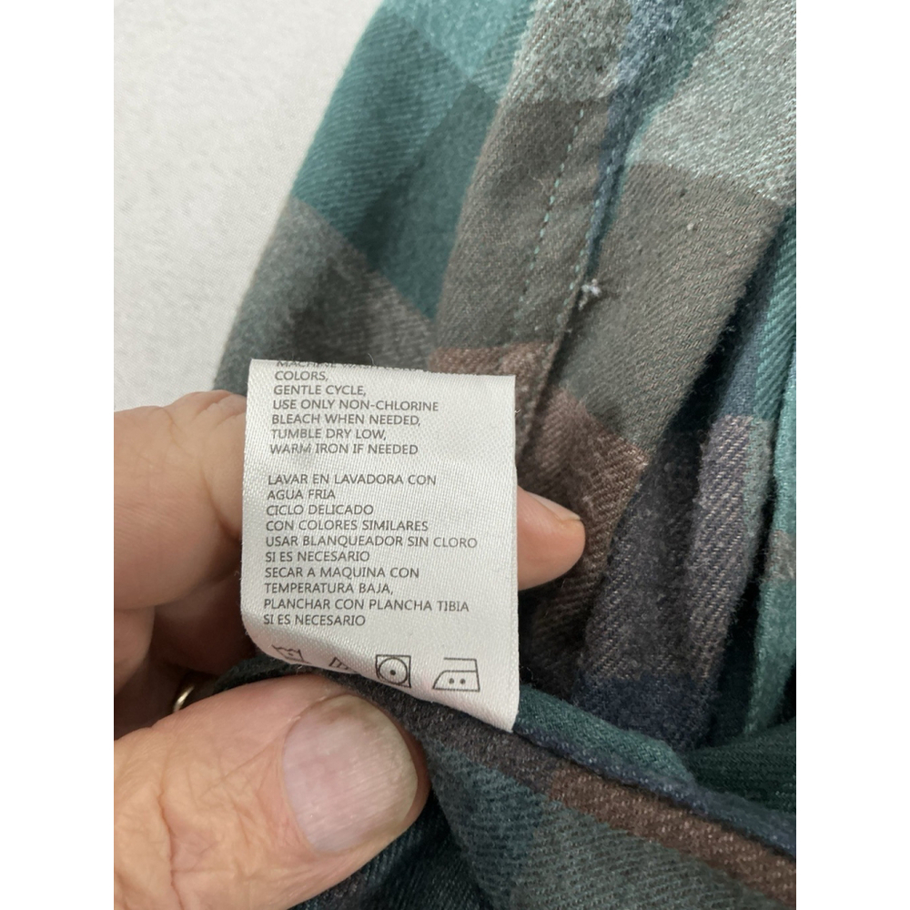Mens Weatherproof Vtg Plaid Button Down Long Sleeve Flannel Shirt Large - Picture 3 of 9
